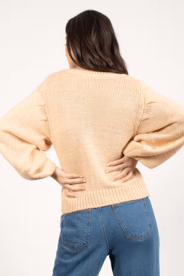 Winter Storm Knit Sweater - Sand