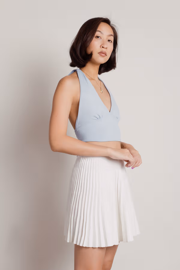 Kobe Pleated Mini Skirt - Sage