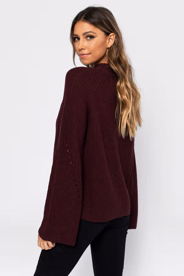 Noelle Mock Neck Sweater - Sienna
