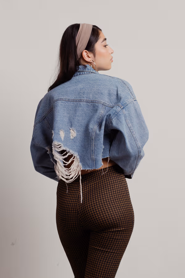 Shirley Cropped Jacket - Light Wash