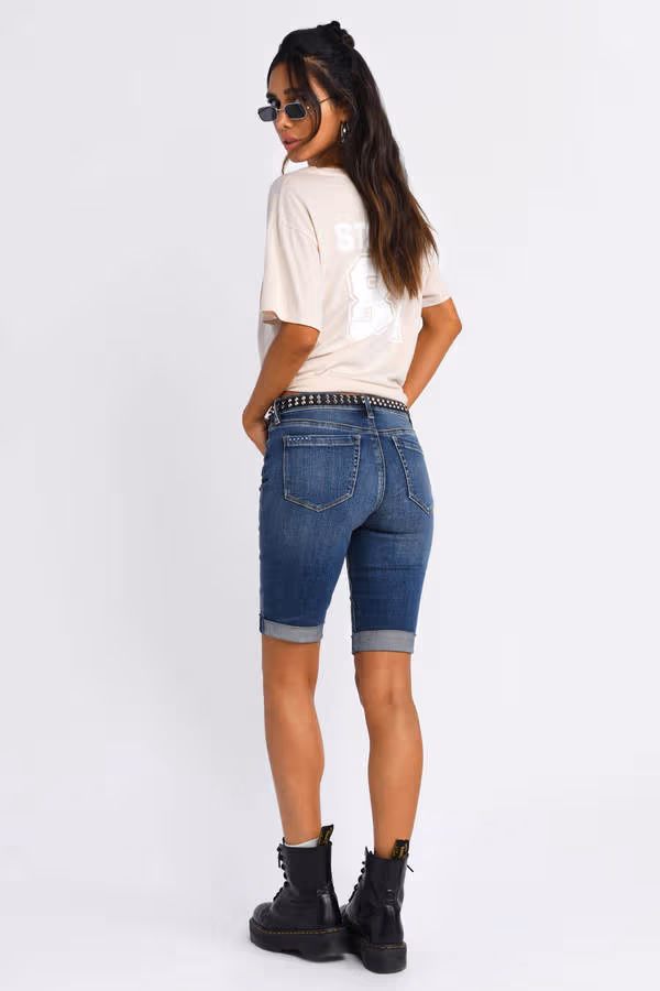 Blank NYC Vendetta Denim Shorts - Dark Wash