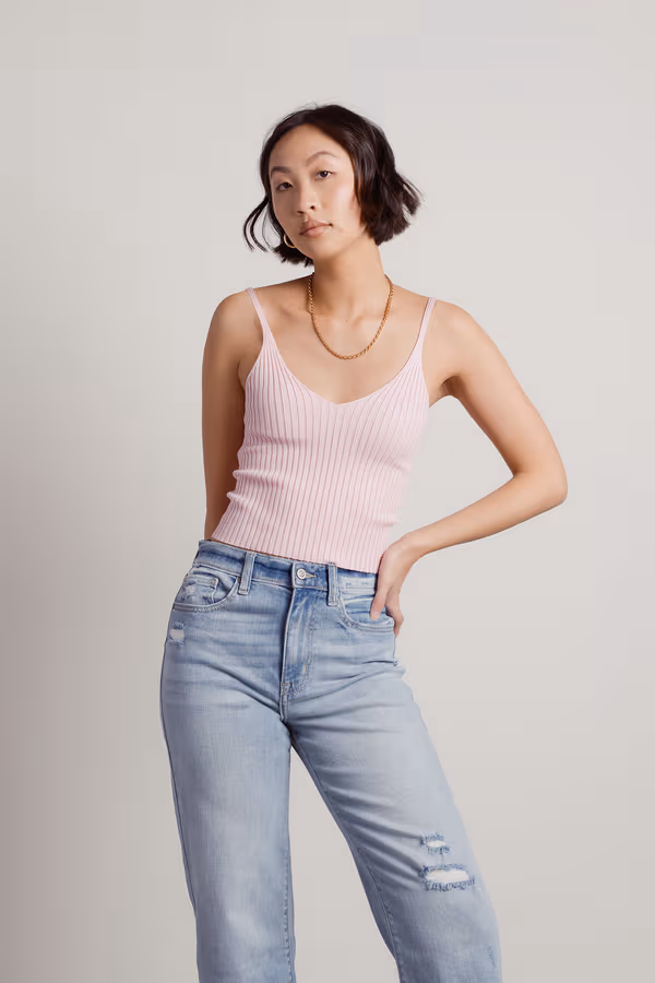 Nowhere But Up Knit Top - Pink
