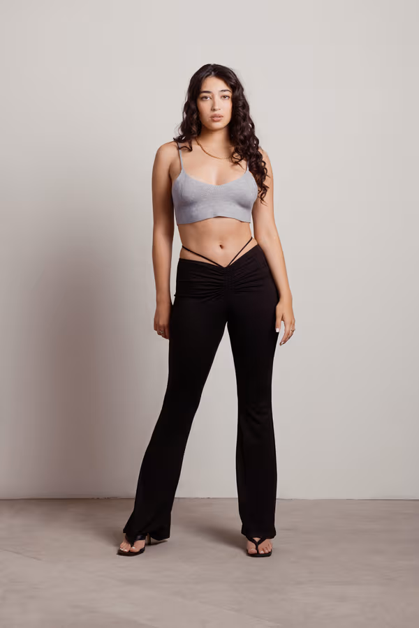 Snug Around Crop Top - Grey