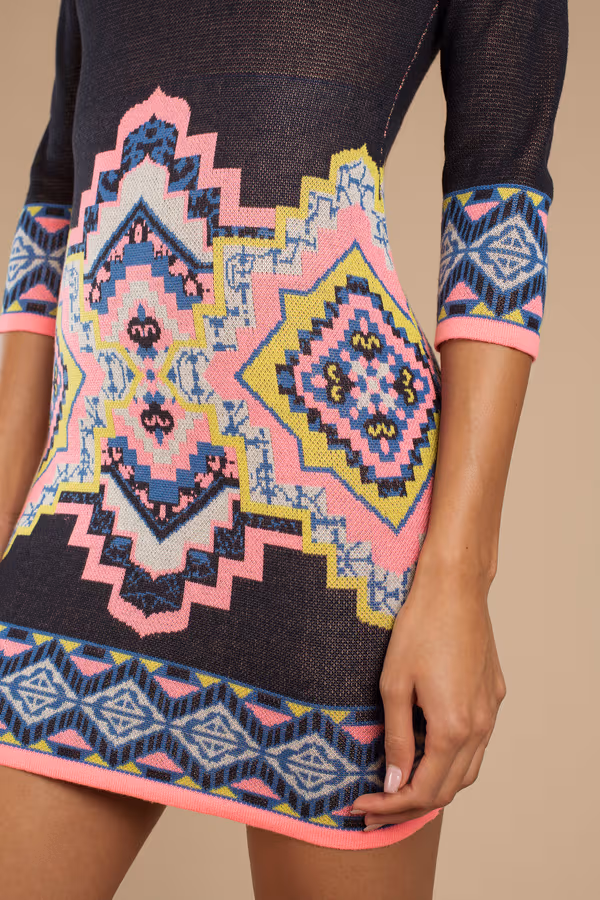 Valeria Malibu Mesh Bodycon Mini Dress - Navy