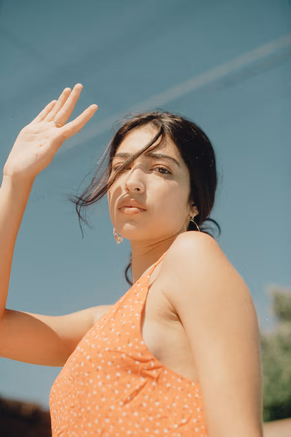 Sylvia Floral Cami Mini Dress - Orange