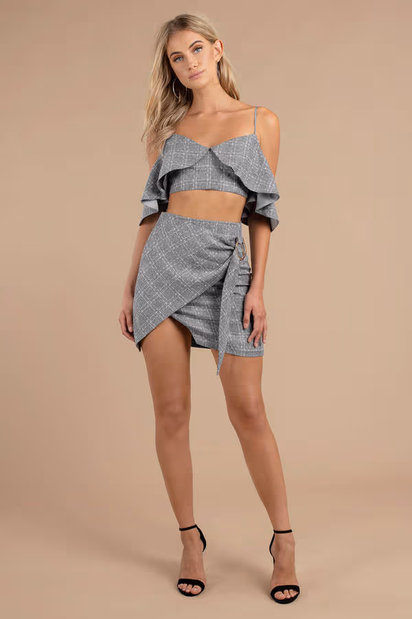 Stylestalker Edwina Crop Top - Grey