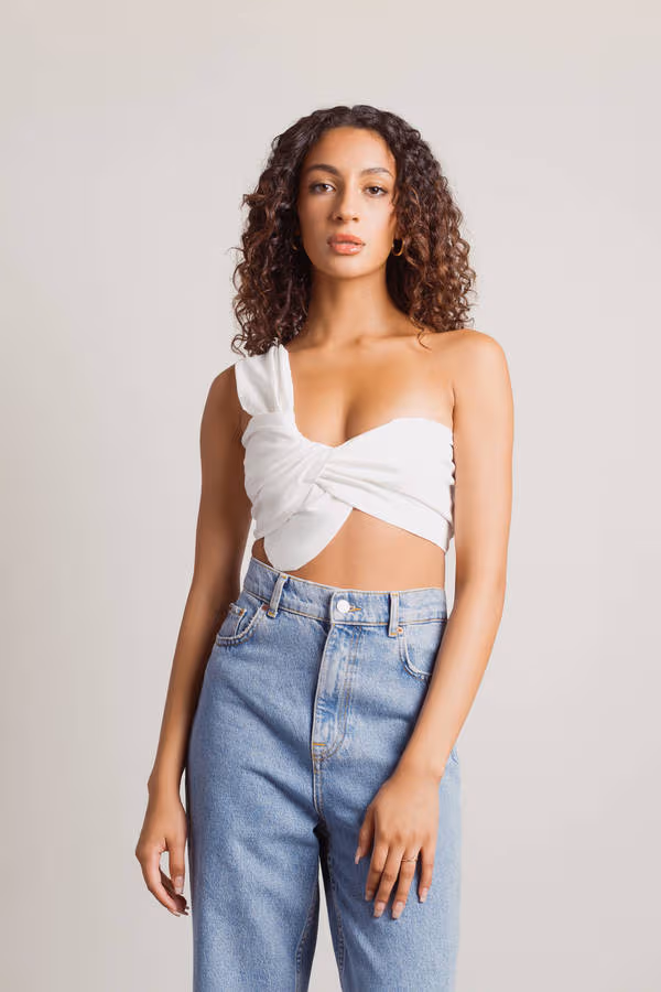 Connection Crop Top - White