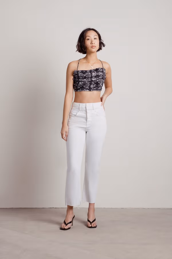 Gone Rouge Crop Top - Black