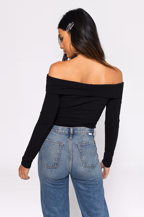 Secret Of Life Off the Shoulder Top - Black
