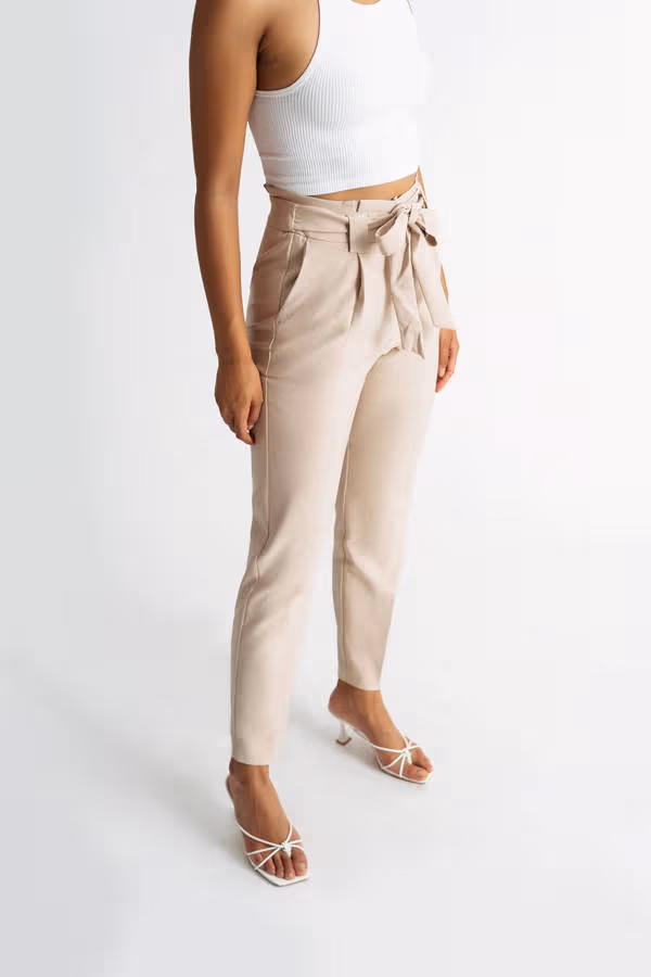 Make My Way Black Paperbag Pants