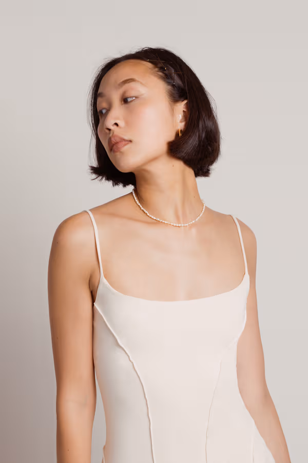 Just A Small Thing Exposed Stitch Bodycon Mini Dress - Gray