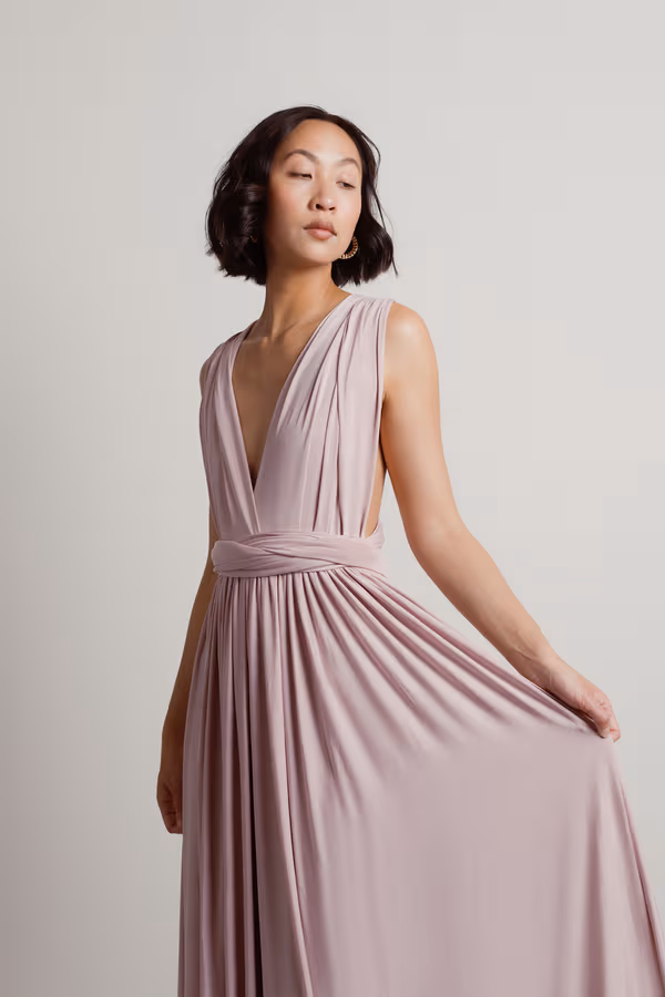 Make Magic Twist Tie Multiway Maxi Dress - Mauve