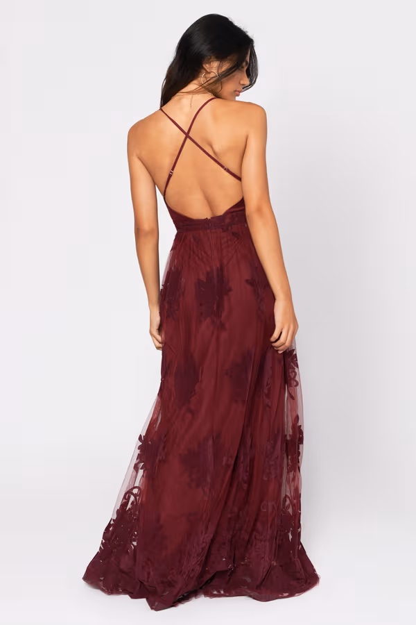 Analise Plunging Floral Maxi Dress - Black