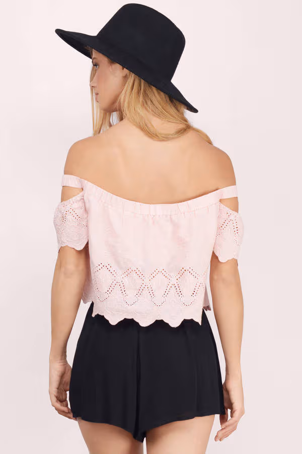 Sunset Beach Crop Top - Blush