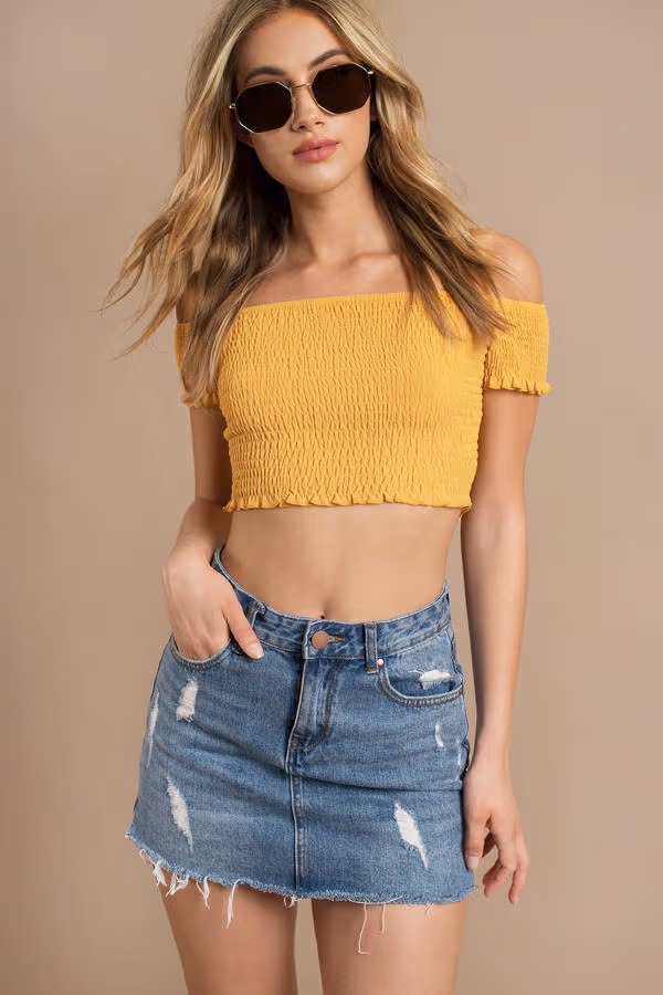 Kyle Crop Top - Marigold