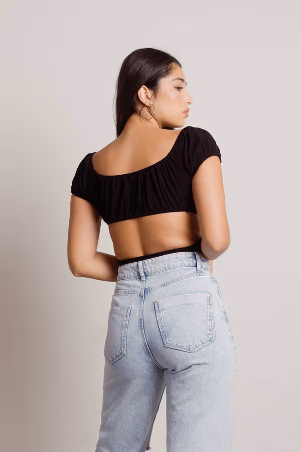 You're Doing Great Cutout Bodysuit - Black