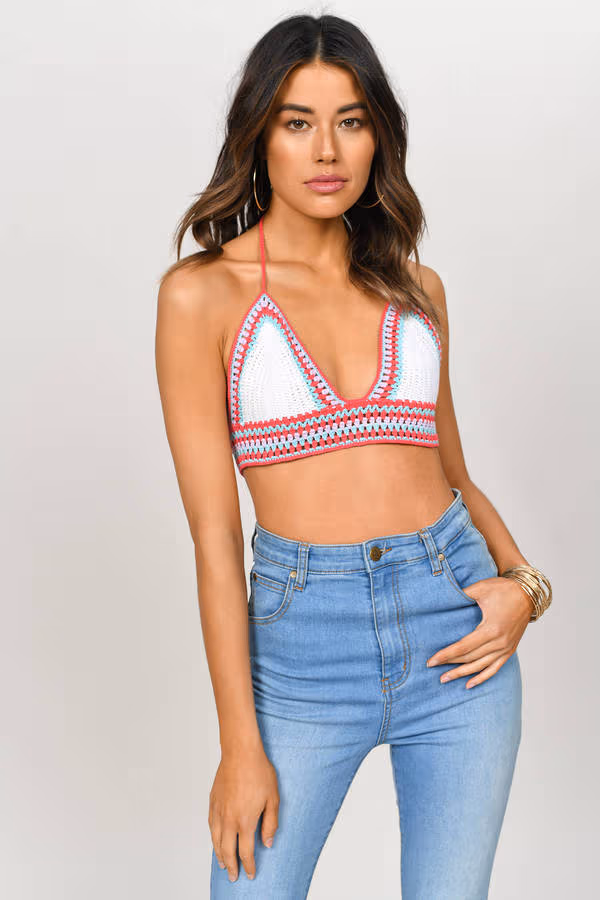 Kara Crop Top - Pink Multi