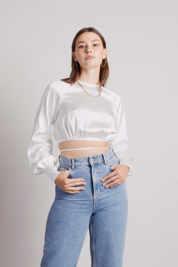 Swoon For You Crop Top - Off White