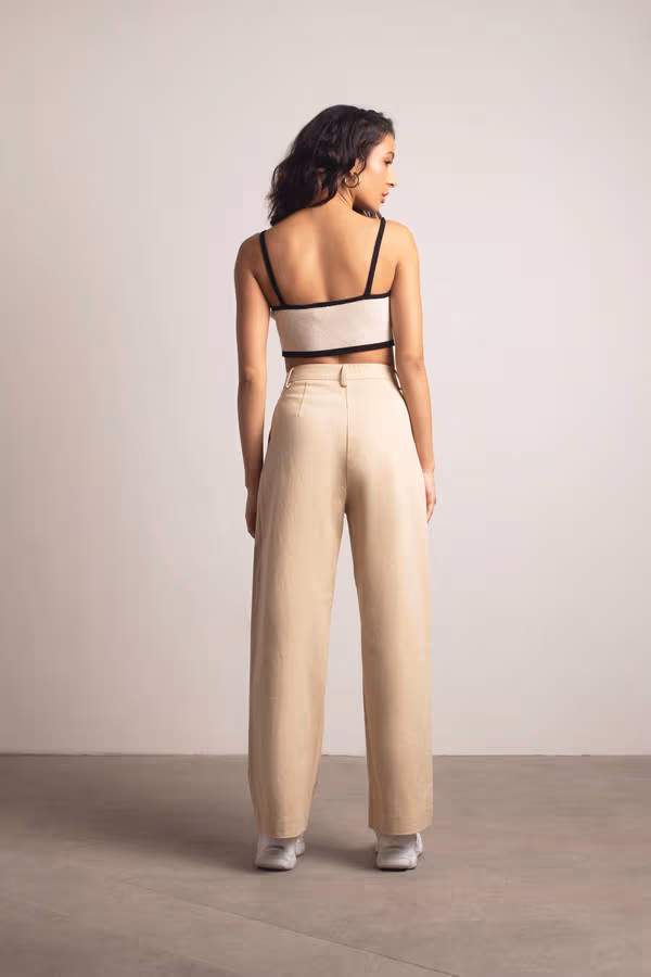 In My Eyes Wide Leg Pants - Beige