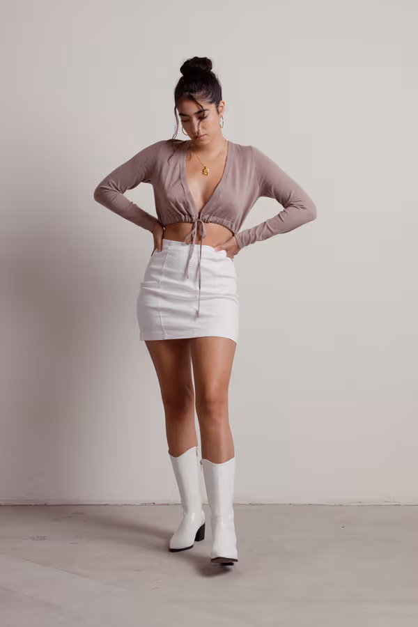 Chelsea Crop Top - Mocha