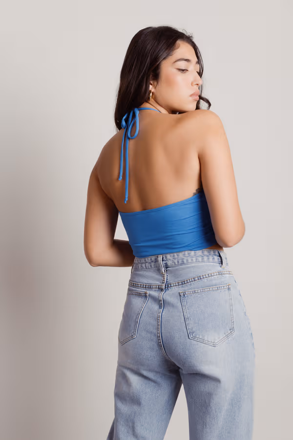 Get Your Way Crop Top - Blue