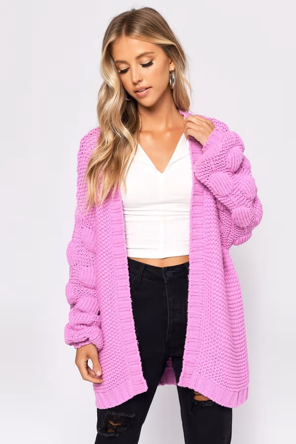 Shannon Oversized Cardigan - Pink