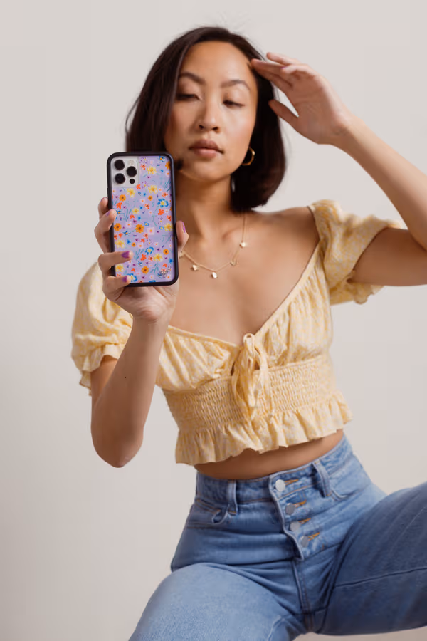 Wildflower Garden Party Iphone Case - Purple Pink