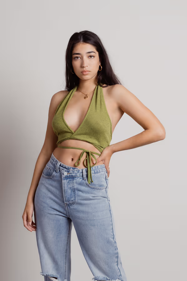 Chloe Crop Top - Green