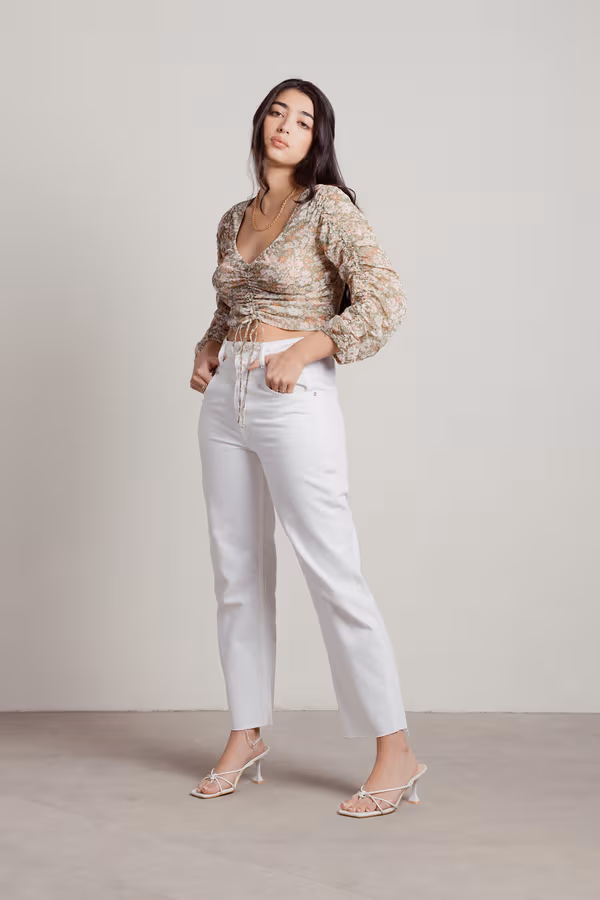 Wander Off Crop Top - Sage