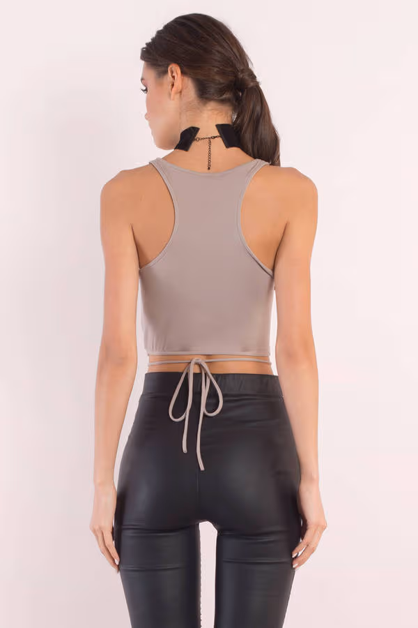 Jennifer Crop Top - Mocha