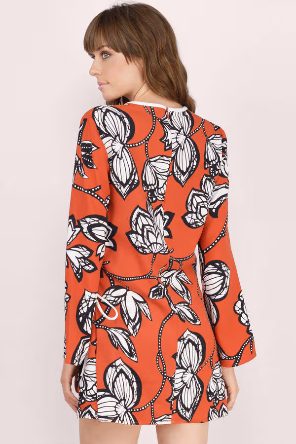 Finders Keepers Fly Away Floral Long Sleeve Mini Dress - Floral