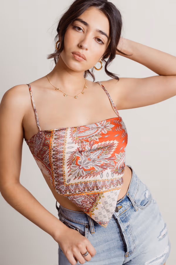 Say Less Crop Top - Orange