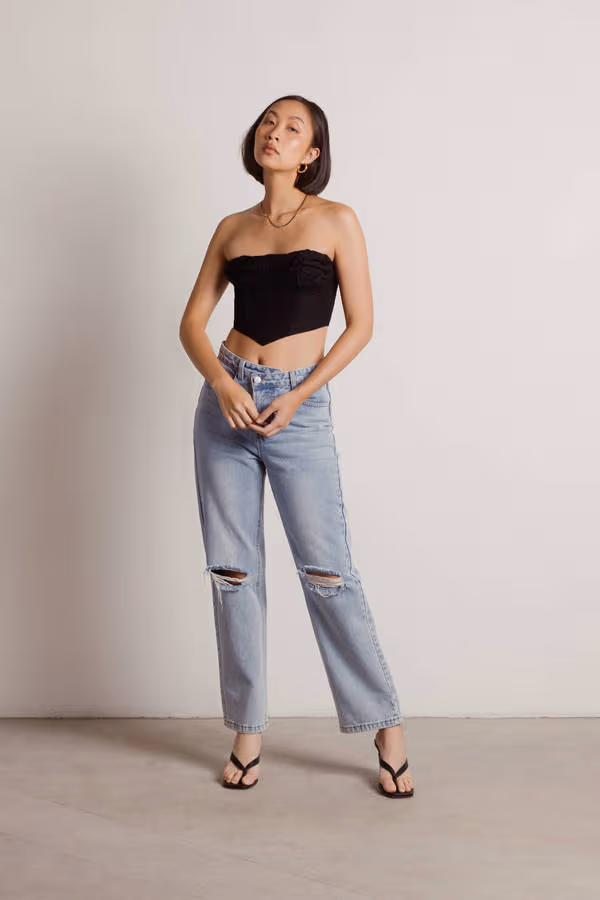 Waiting On You Crop Top - Black