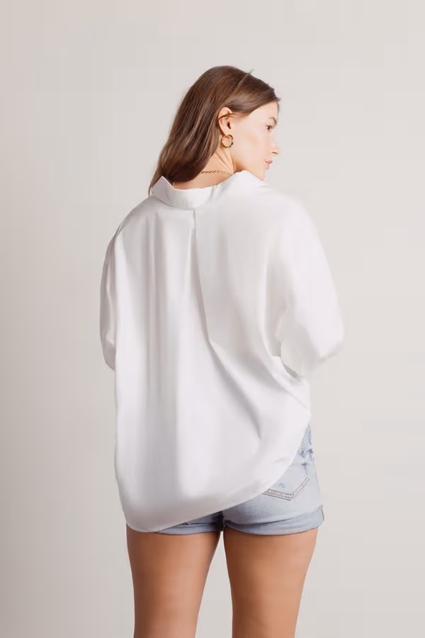 Anya Oversized Shirt - White