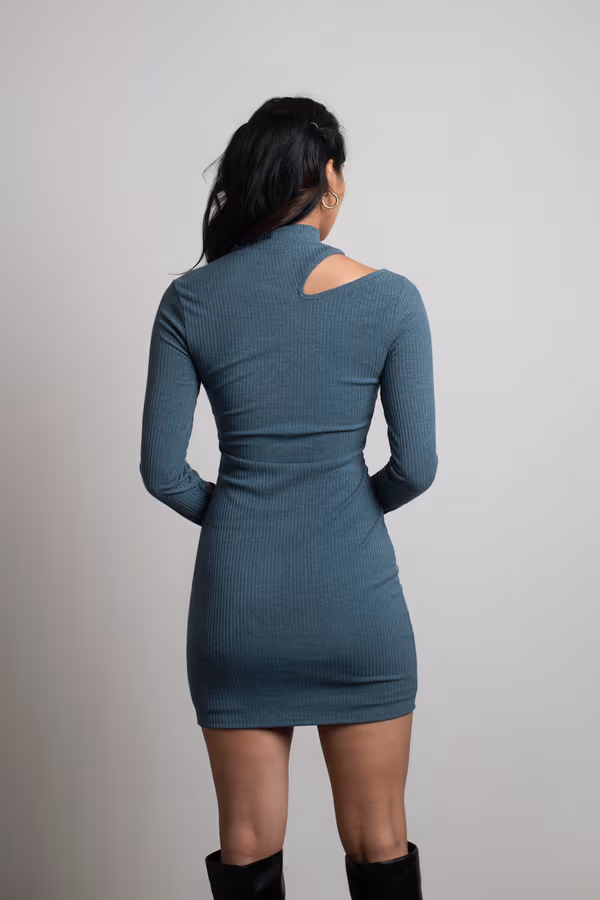 Serina Cutout Bodycon Mini Dress - Hunter Green