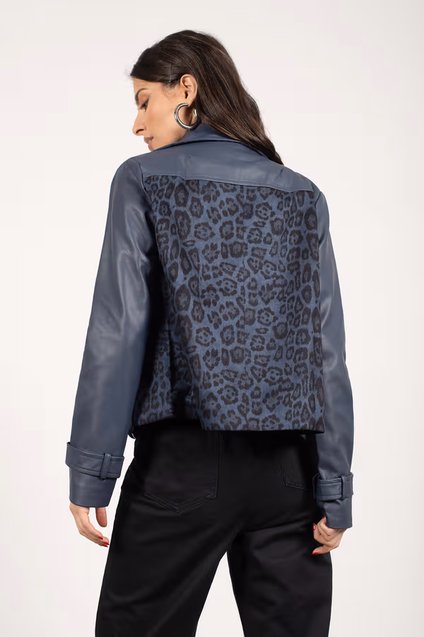 The Wild Side Moto Jacket - Navy Multi