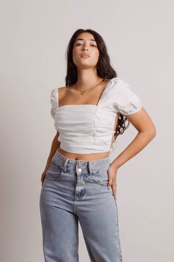 Celise Crop Top - Off White
