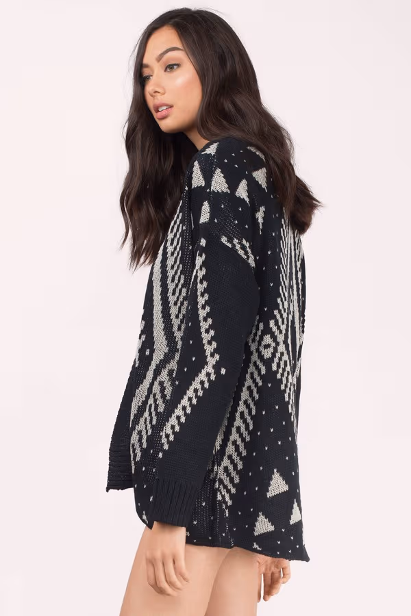 School Crush Knit Cardigan - Black