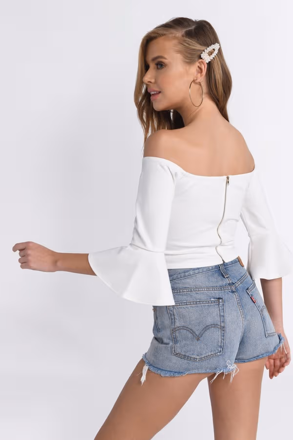 Zoey Crop Top - White