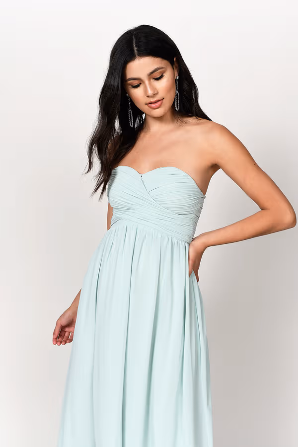 Go Glam Sweetheart Surplice Maxi Dress - Emerald