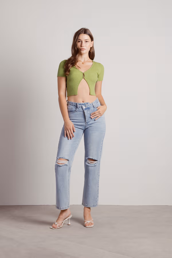 Ortega Crop Top - Green