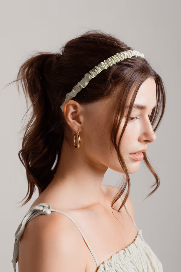 Candy Pop Ruched Headband - Purple