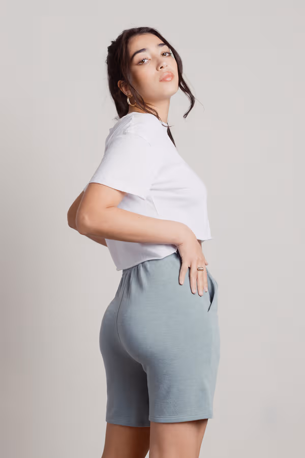 Take It Chill Sweat Shorts - Sage