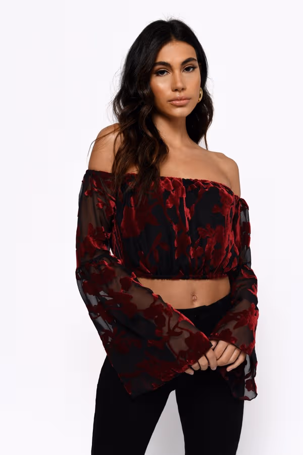 Veronica Crop Top - Black