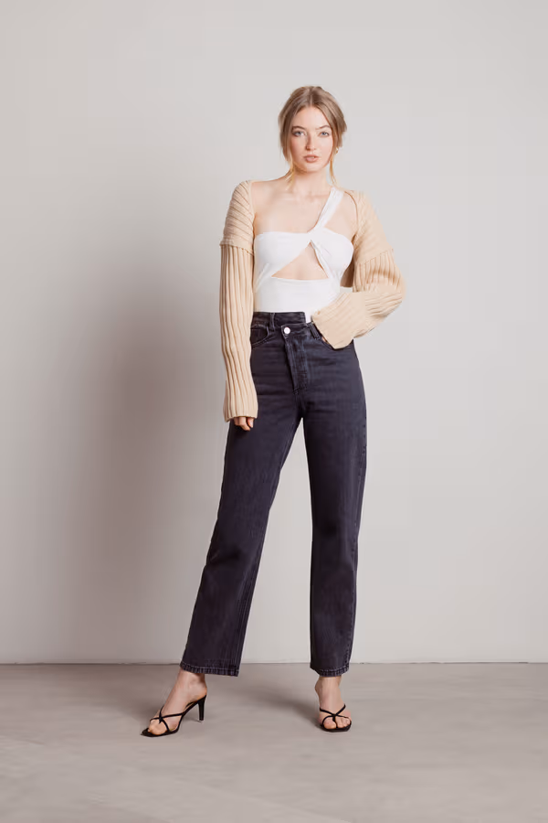 Slouch Off Knit Cardigan - Tan