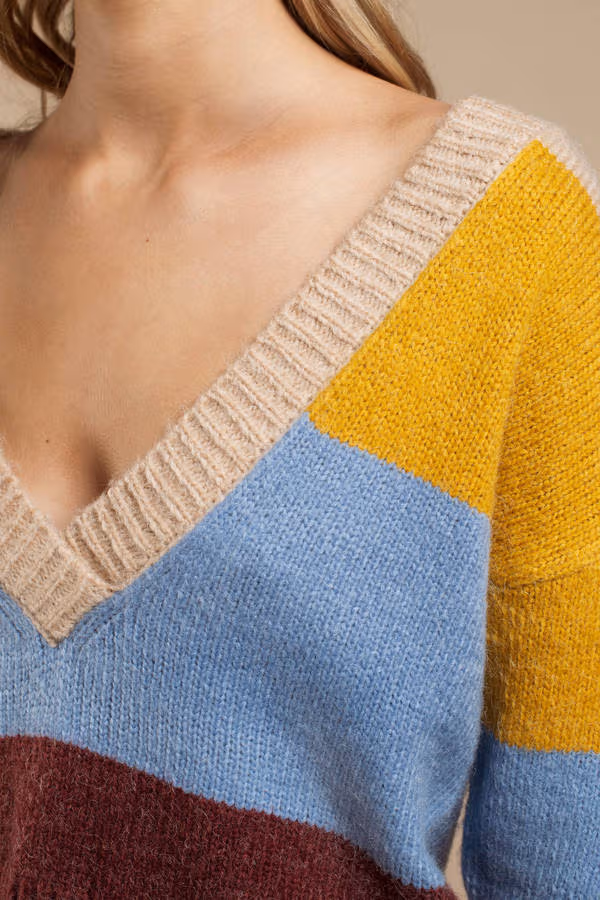 For Love and Lemons Wellesley Stripe Sweater - Tan