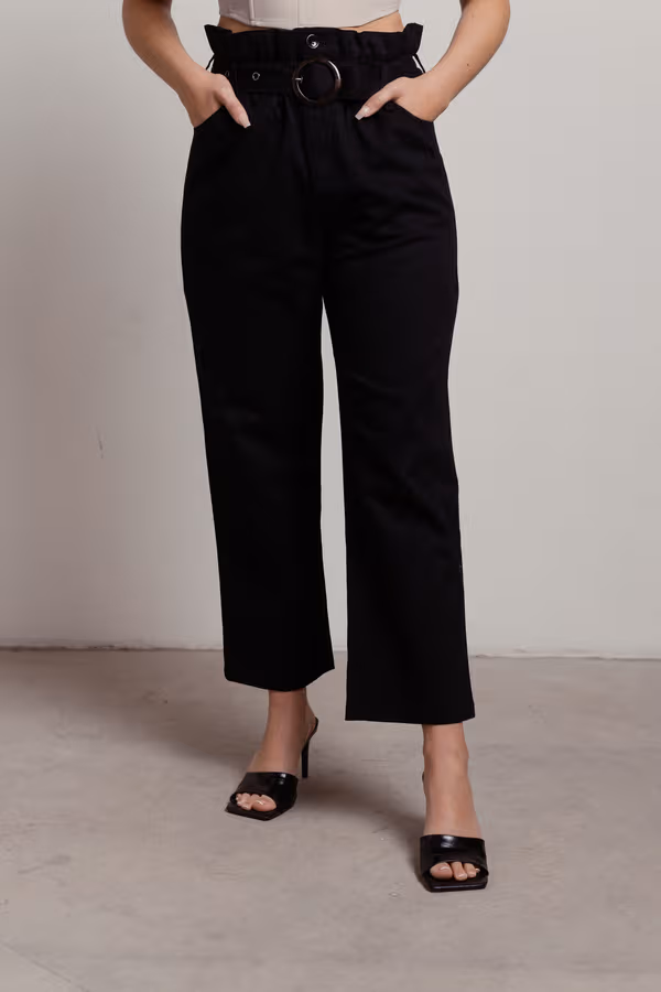 Kali Paperbag Pants - Black