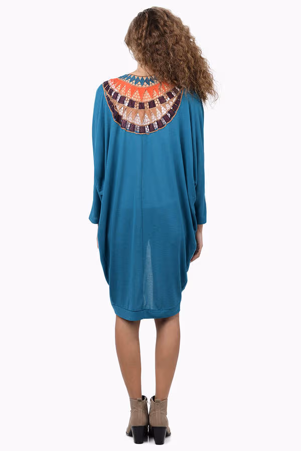 Metztli Crochet Cardigan - Teal