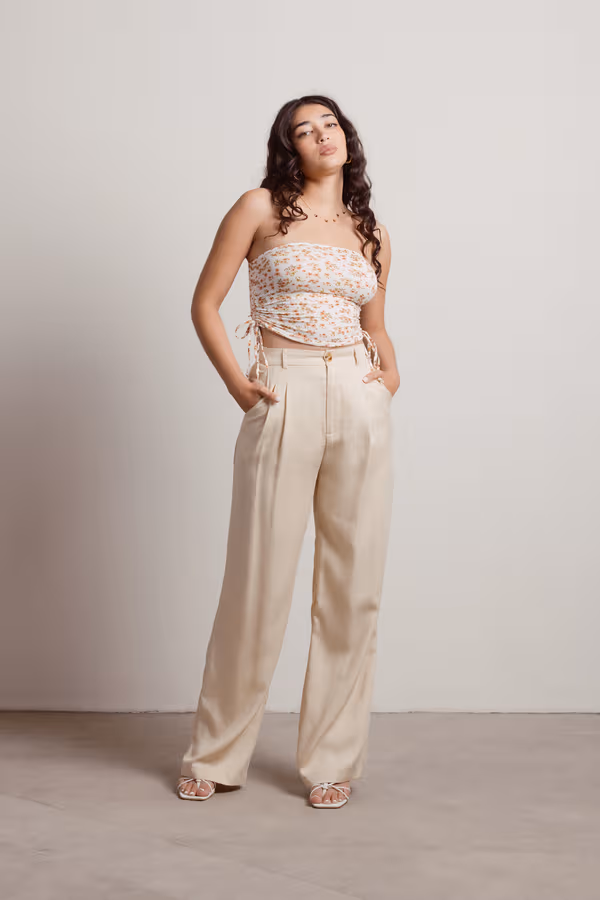 Used To Love Tube Top - Ivory Coral