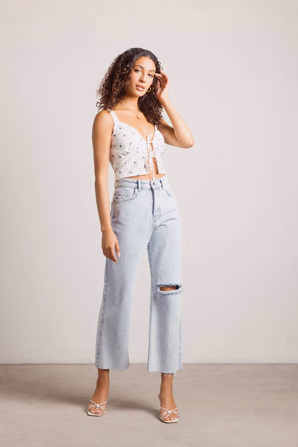 Knew Better Crop Top - Ivory